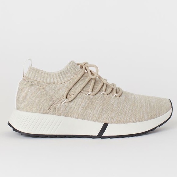 H&M Beige Melange Fully Fashioned Sneakers Size EU 40, US 7.5 - Picture 11 of 12